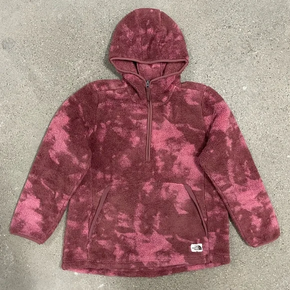 The North Face Printed Campshire Pullover Pink Camo Fleece Hoodie 2.0 size XL - Picture 1 of 12